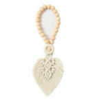 Decorative Macrame Leaf Wall Hanging Grey | Kelmera
