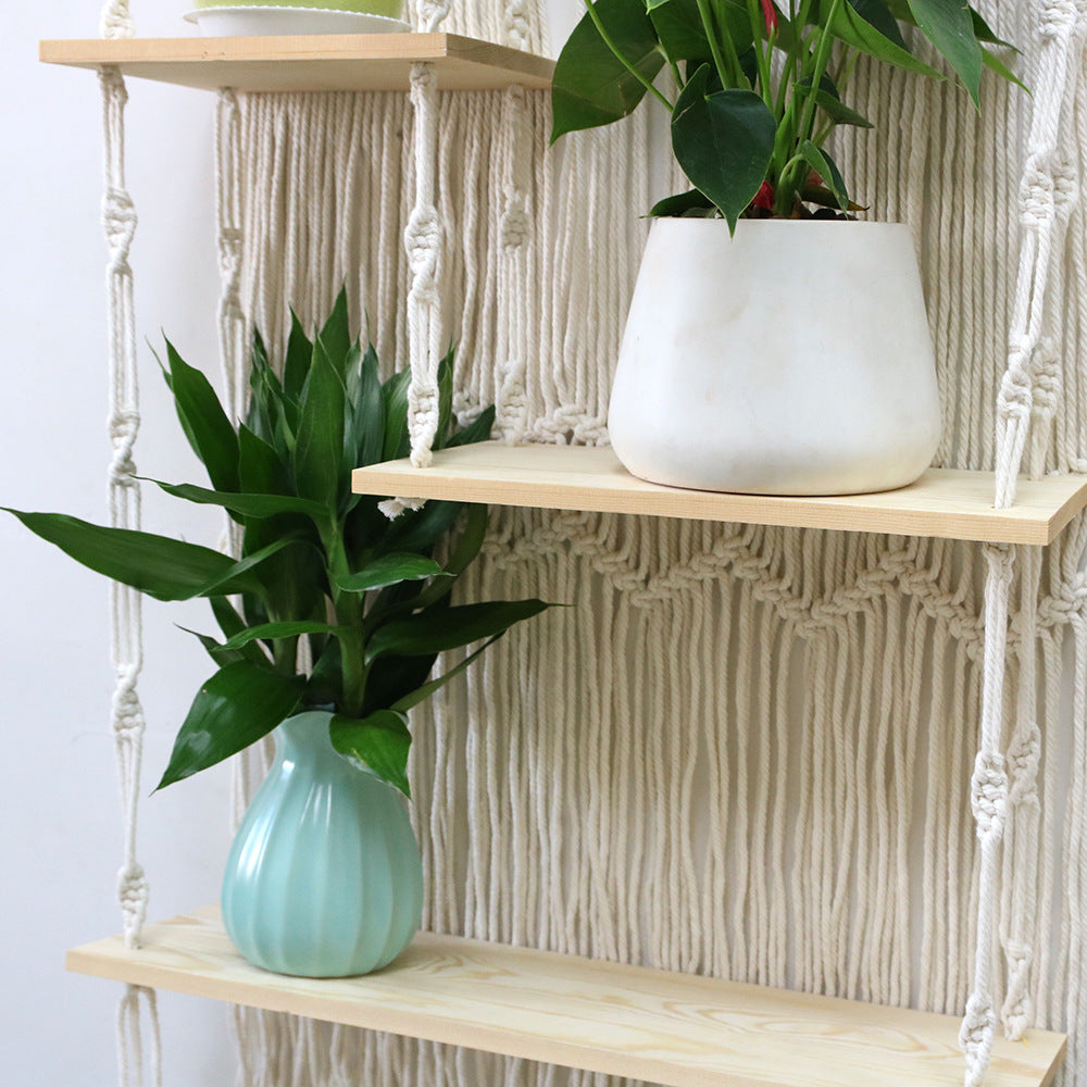 Decorative Macrame Plant Holder with Shelves | Kelmera