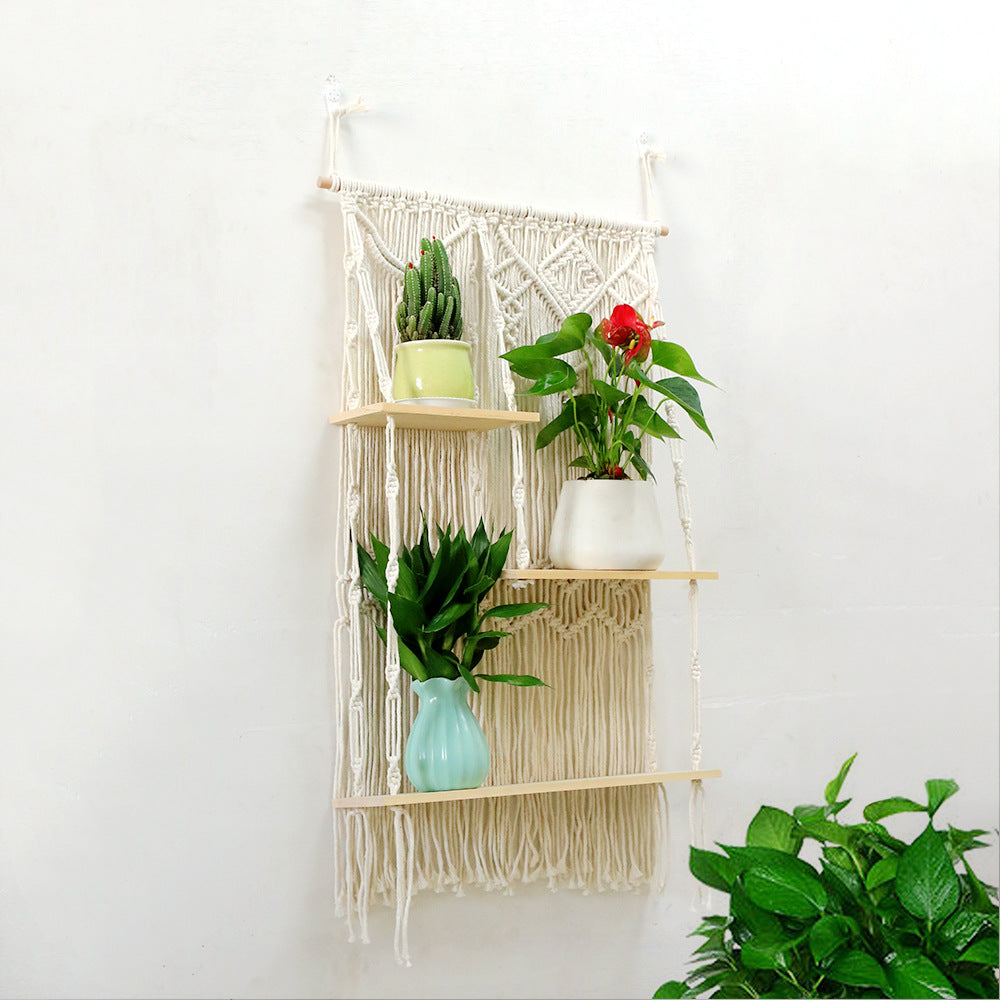 Decorative Macrame Plant Holder with Shelves | Kelmera