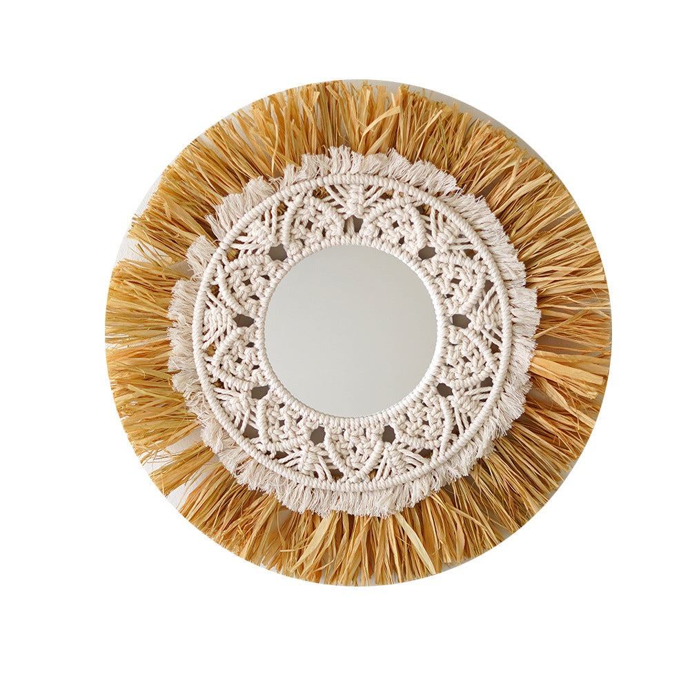 Decorative Macrame Round Wall Mirror Model Eu9K | Kelmera
