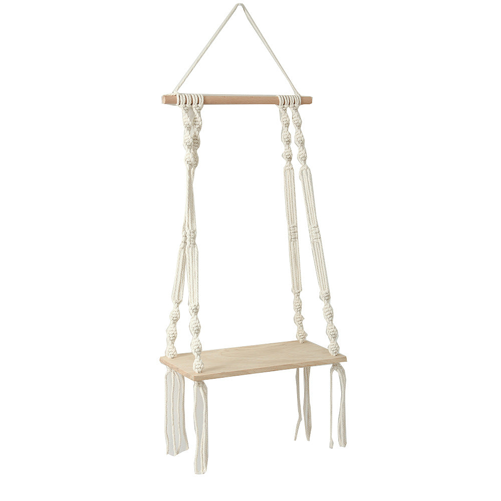 Decorative Macrame Shelf Blue Black | Kelmera