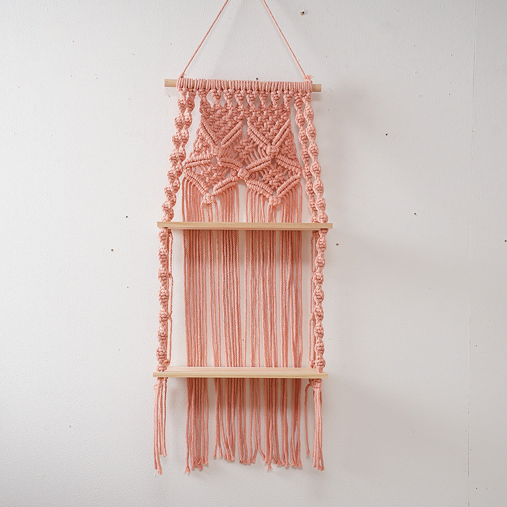 Decorative Macrame Shelf Blue Black | Kelmera