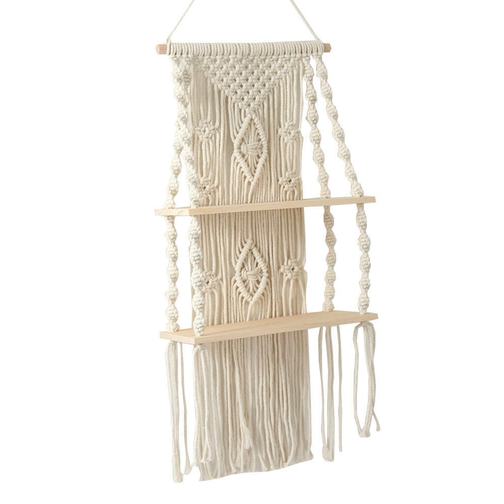 Decorative Macrame Shelf Blue Black | Kelmera