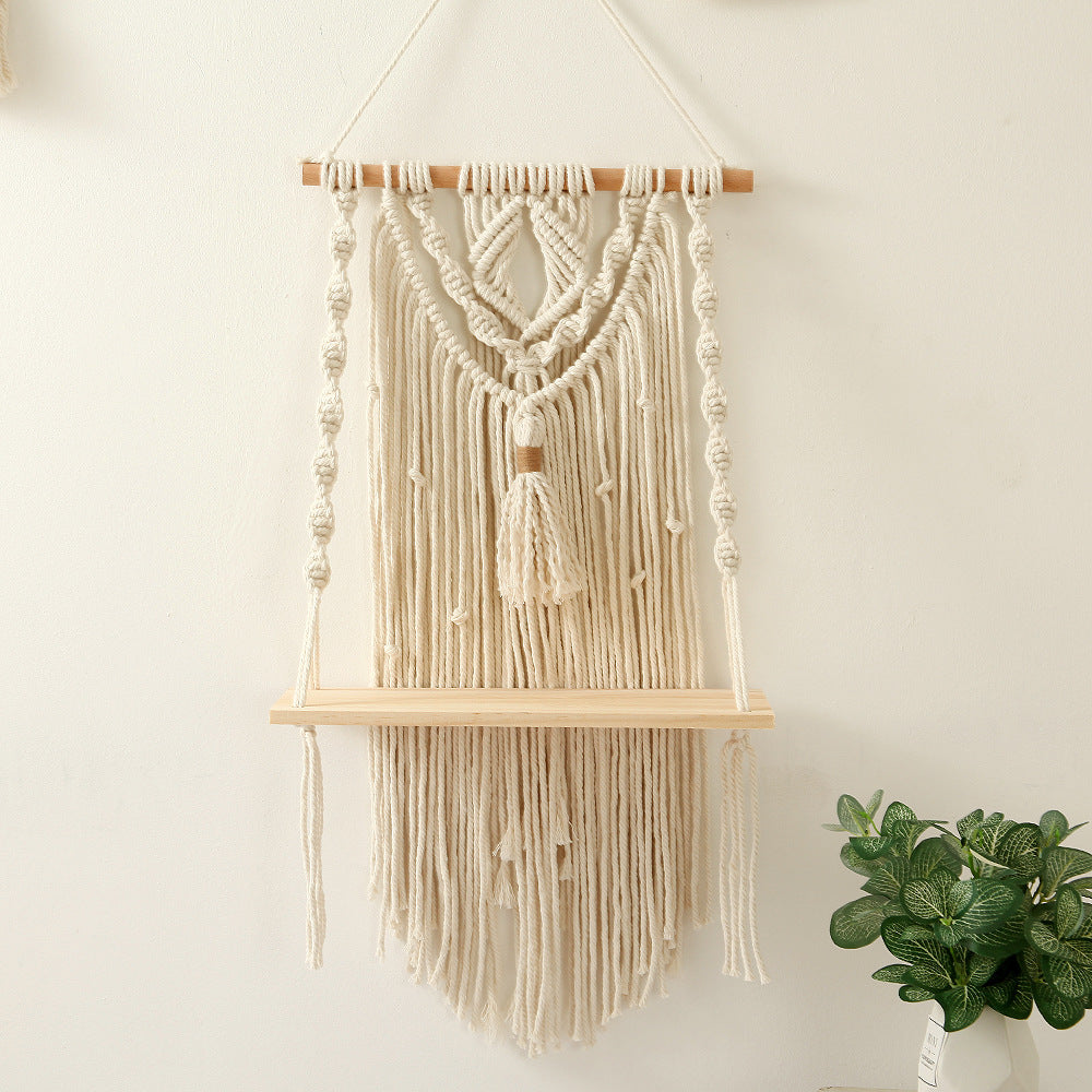 Decorative Macrame Shelf Blue Black | Kelmera