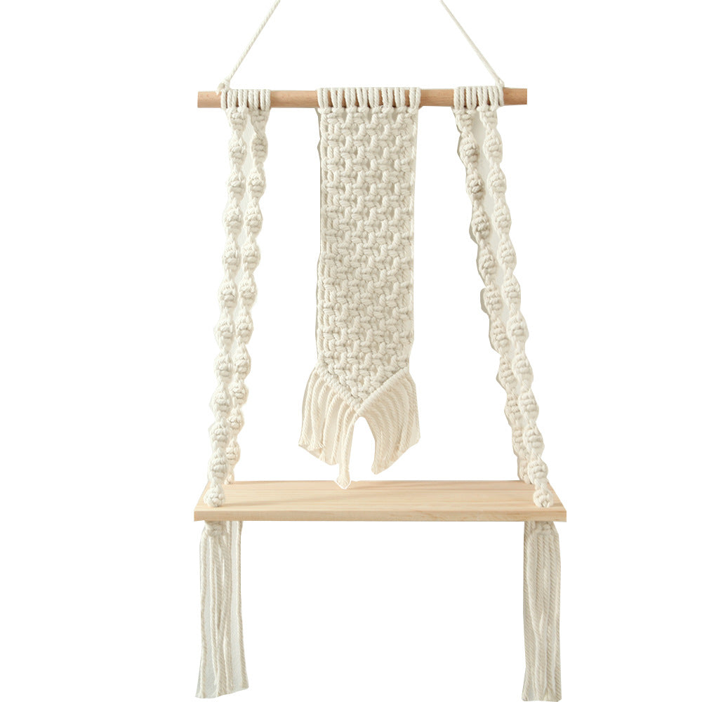 Decorative Macrame Shelf Blue Black | Kelmera