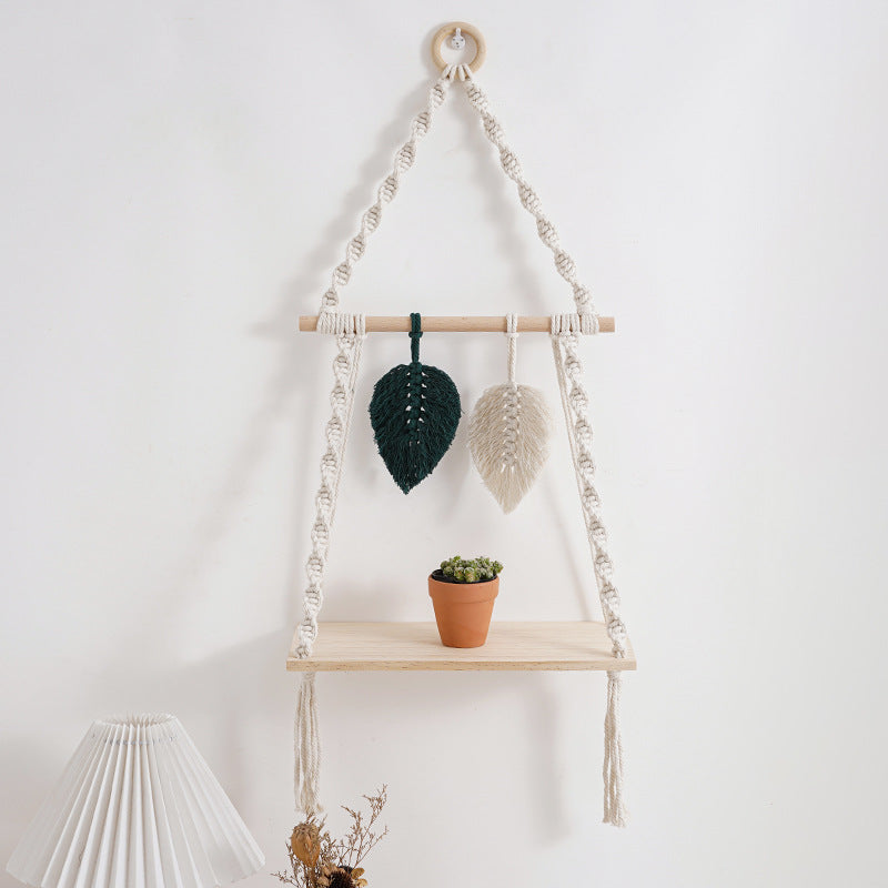 Decorative Macrame Shelf Blue Black | Kelmera