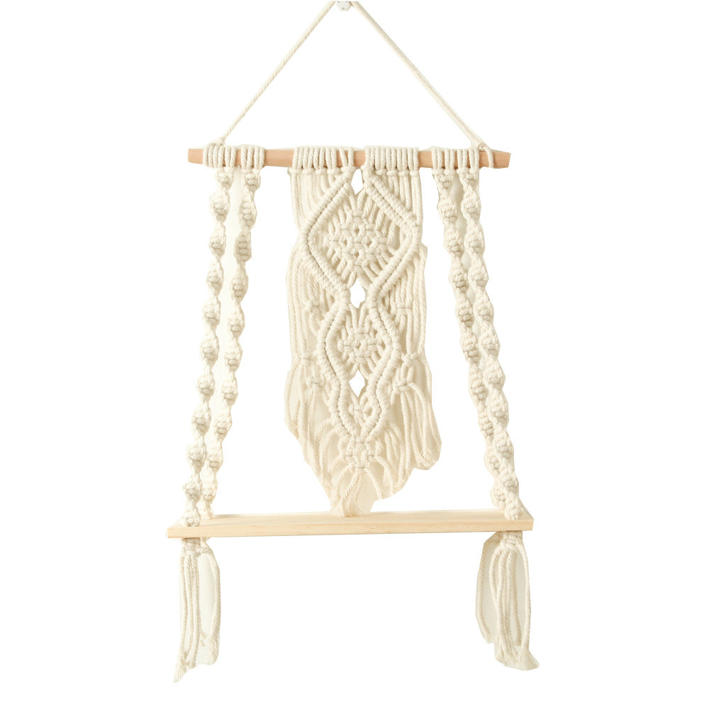 Decorative Macrame Shelf Blue Black | Kelmera