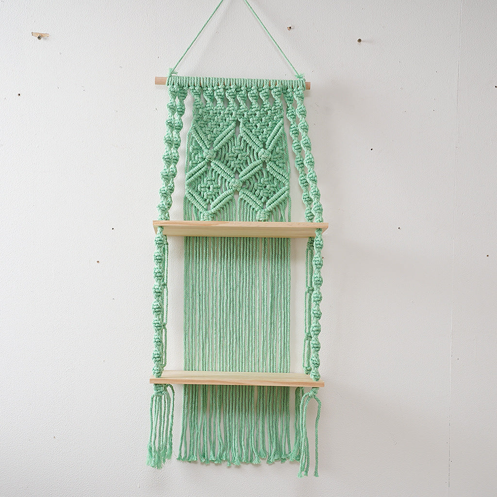 Decorative Macrame Shelf Blue Black | Kelmera