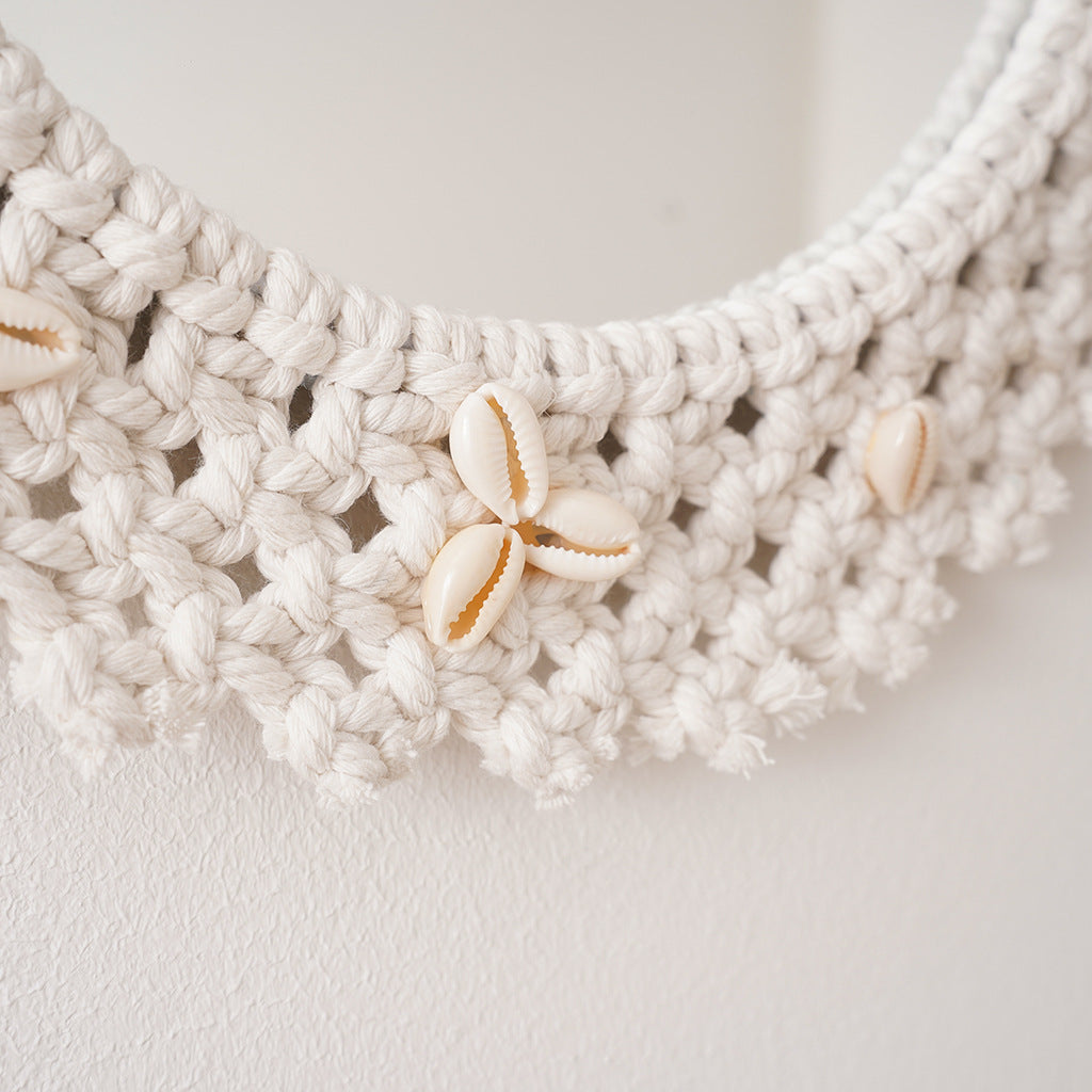 Decorative Macrame Star-Shaped Wall Mirror | Kelmera