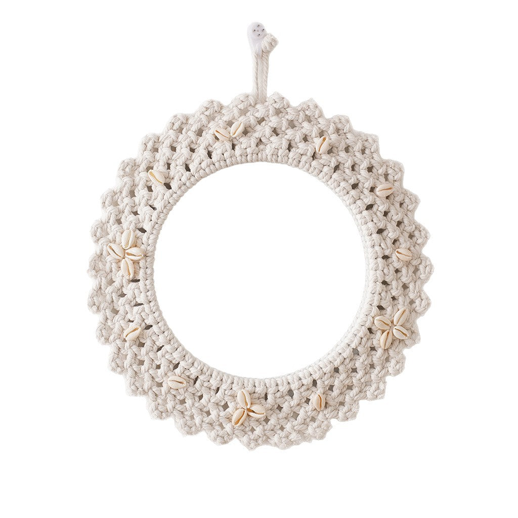 Decorative Macrame Star-Shaped Wall Mirror | Kelmera