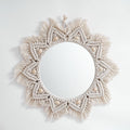 Decorative Macrame Star-Shaped Wall Mirror | Kelmera