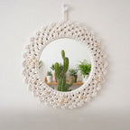Decorative Macrame Star-Shaped Wall Mirror | Kelmera