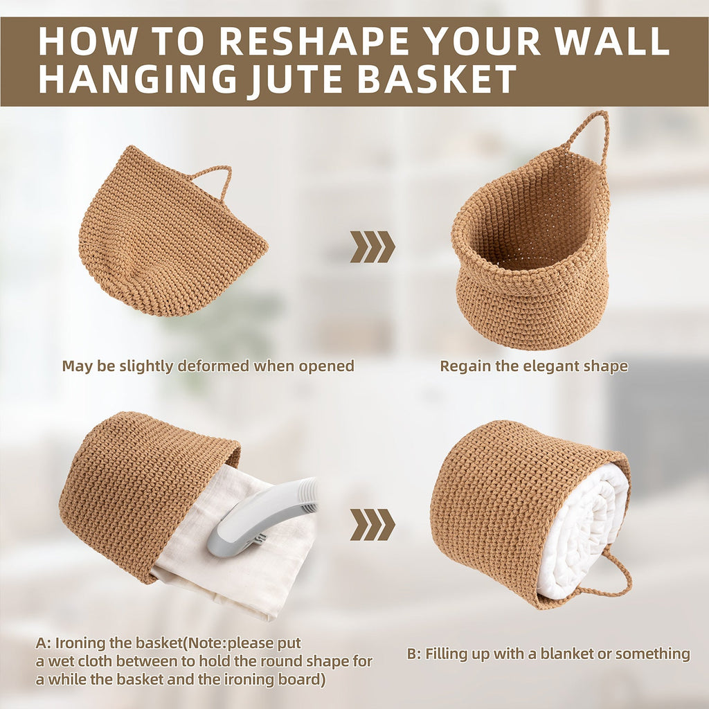 Decorative Macrame Storage Basket Brown | Kelmera