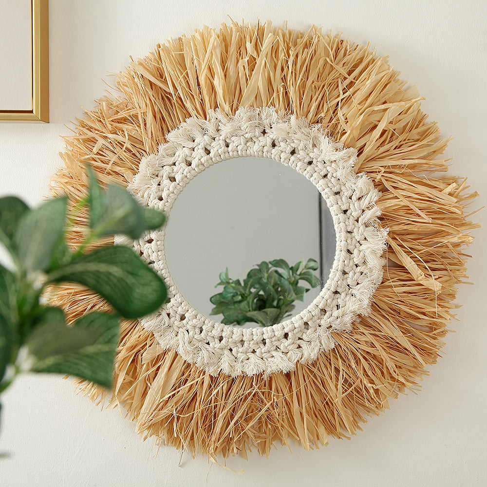 Decorative Macrame Sunburst Wall Mirror | Kelmera
