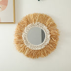 Decorative Macrame Sunburst Wall Mirror | Kelmera