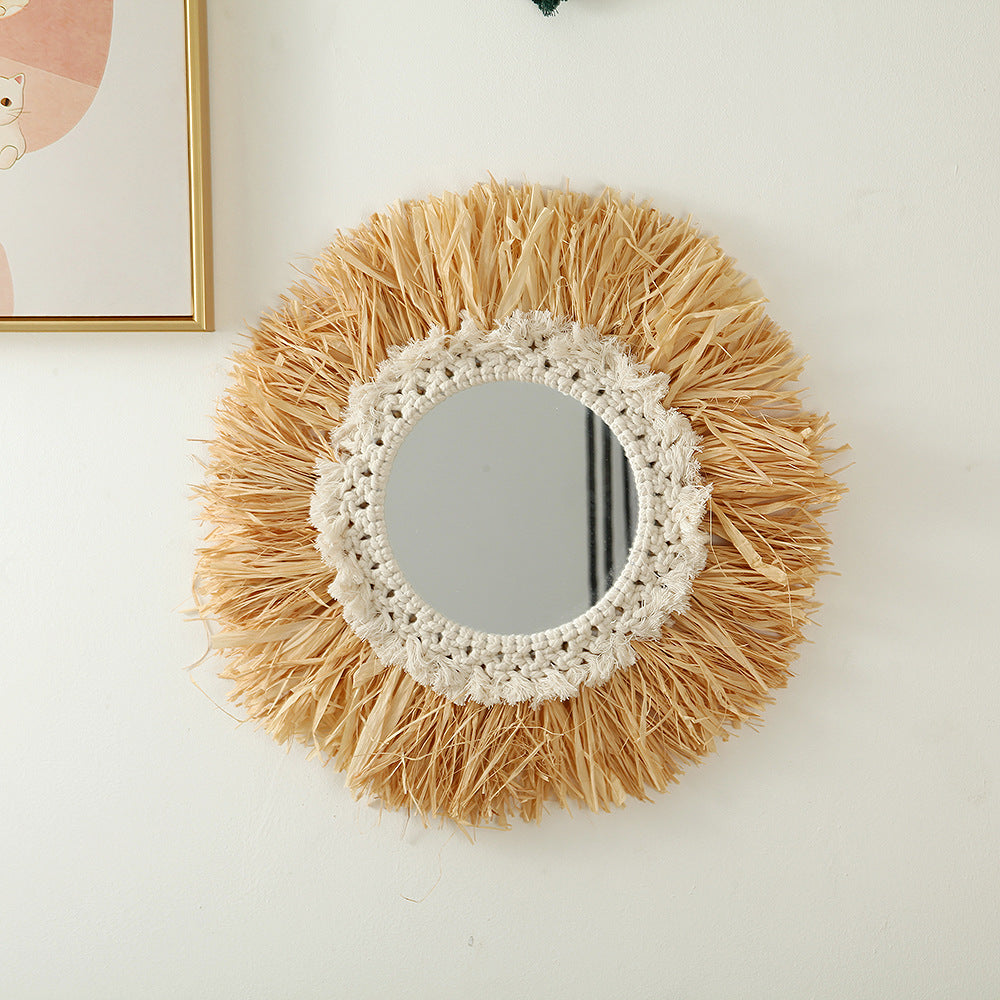 Decorative Macrame Sunburst Wall Mirror | Kelmera