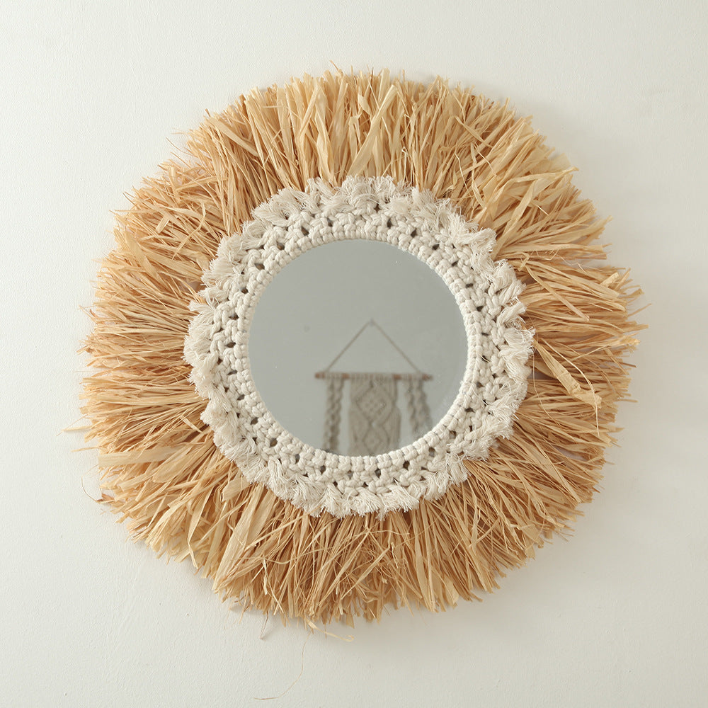 Decorative Macrame Sunburst Wall Mirror | Kelmera