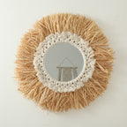 Decorative Macrame Sunburst Wall Mirror | Kelmera