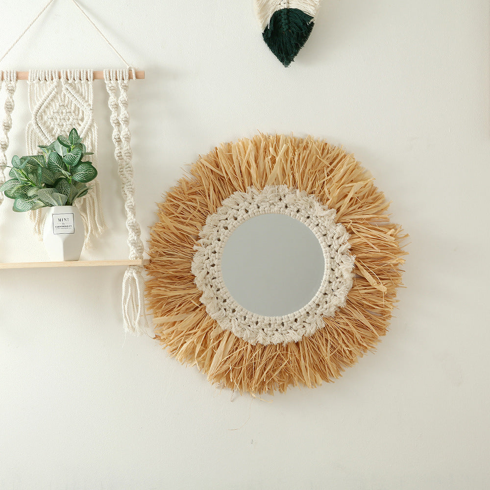 Decorative Macrame Sunburst Wall Mirror | Kelmera