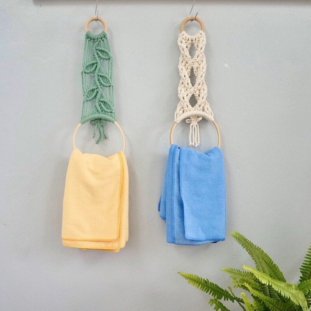 Decorative Macrame Towel Holder | Kelmera