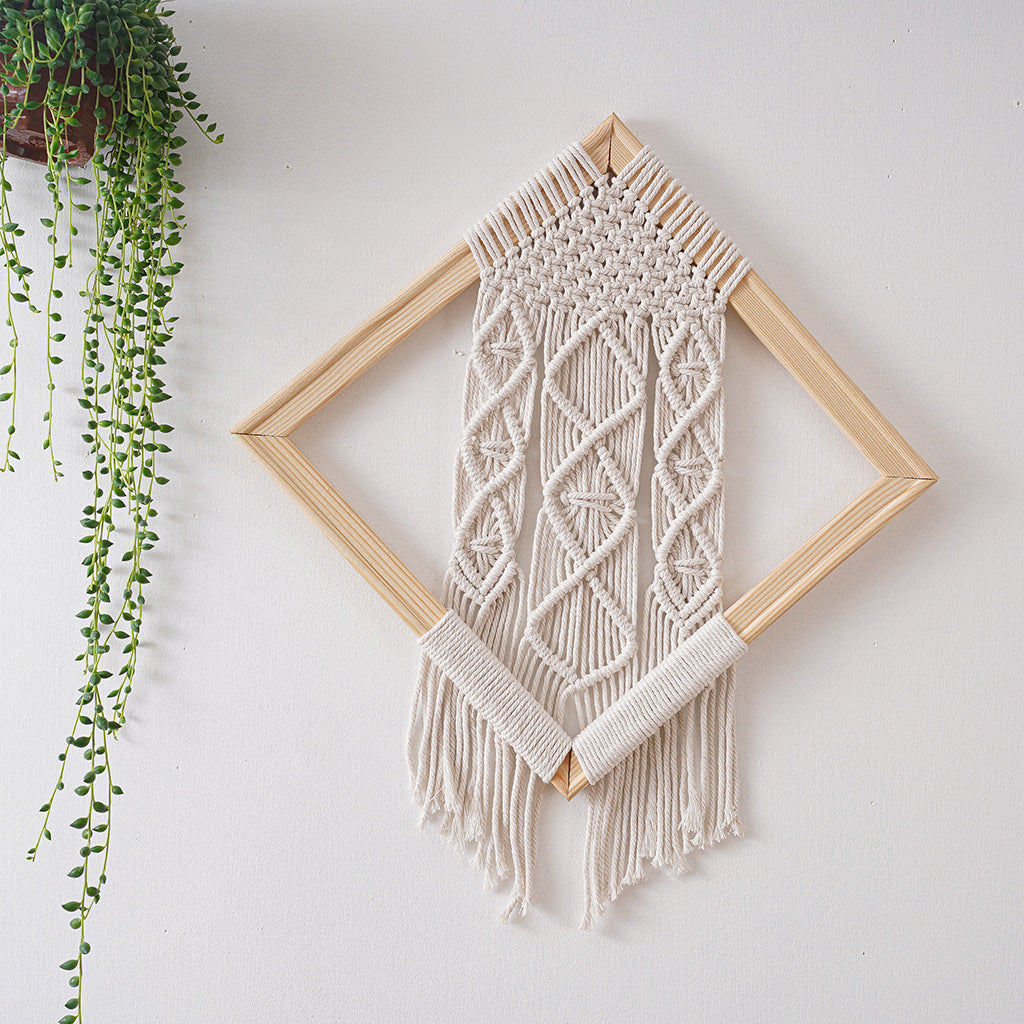 Decorative Macrame Wall Art 12 × 12 Inch | Kelmera