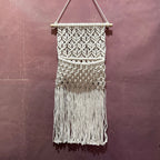 Decorative Macrame Wall Art Off White | Kelmera