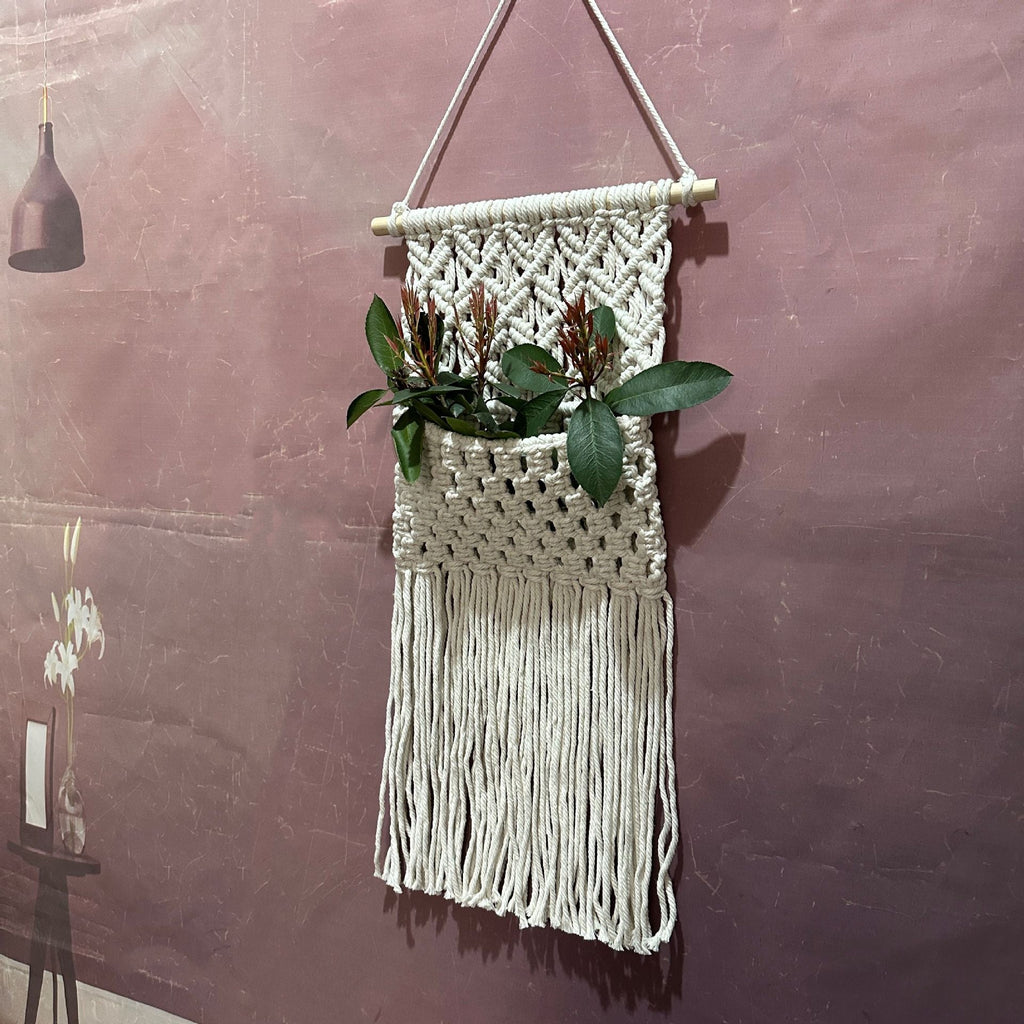 Decorative Macrame Wall Art Off White | Kelmera