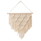 Decorative Macrame Wall Hanging Art A50 50Cm Off-White | Kelmera