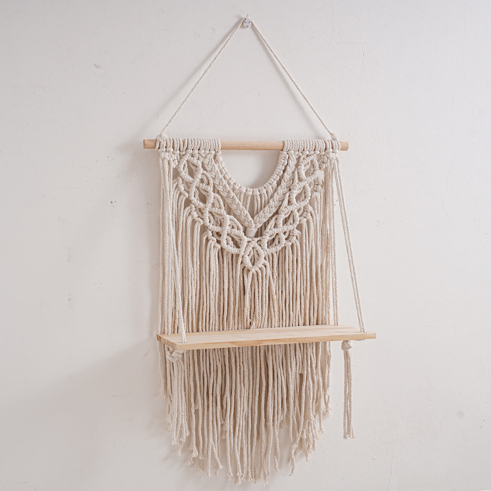Decorative Macrame Wall Hanging Shelf Shelving | Kelmera