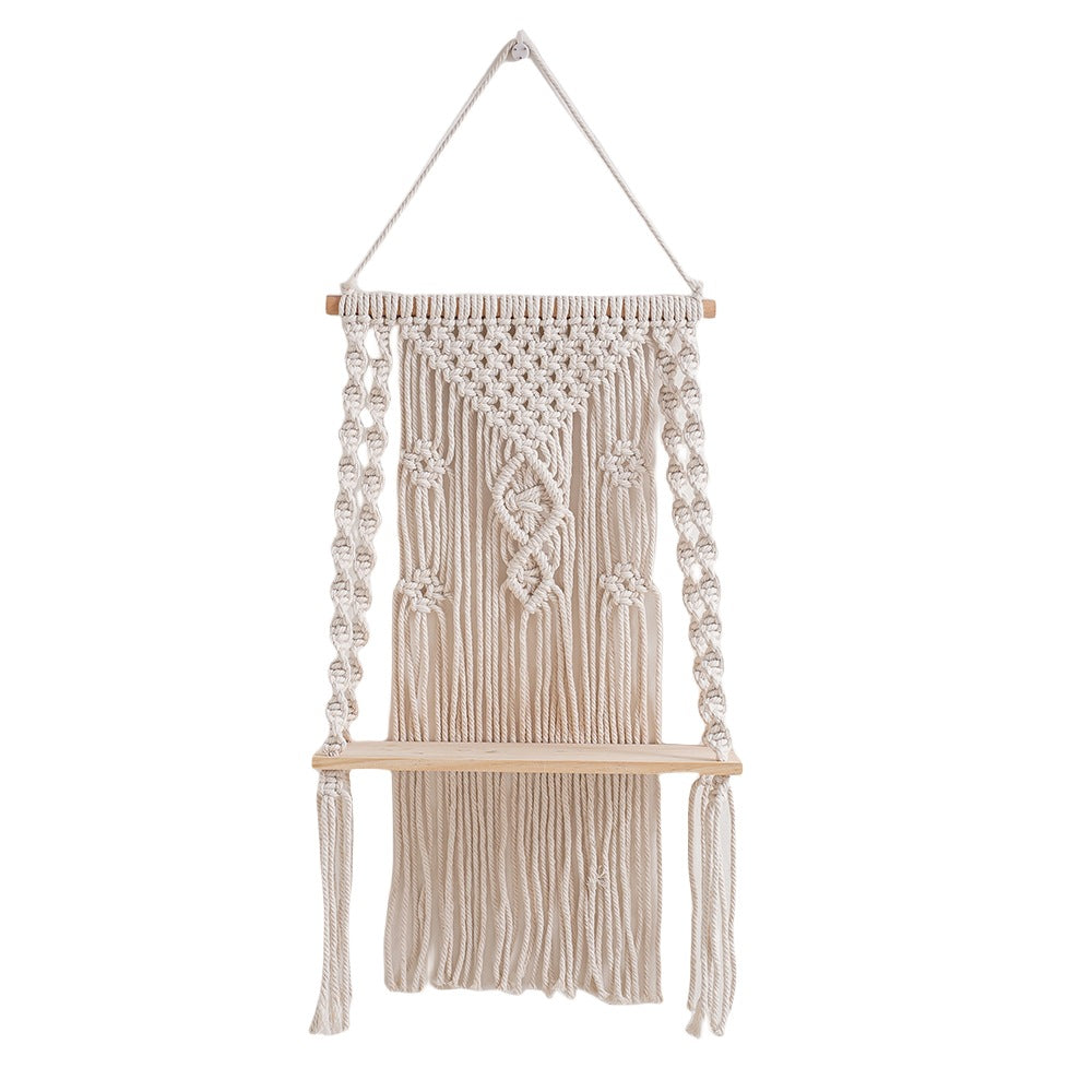 Decorative Macrame Wall Hanging Shelf Shelving | Kelmera