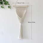 Decorative Macrame Wall Hanging with Elegant Fringed Tassels | Kelmera
