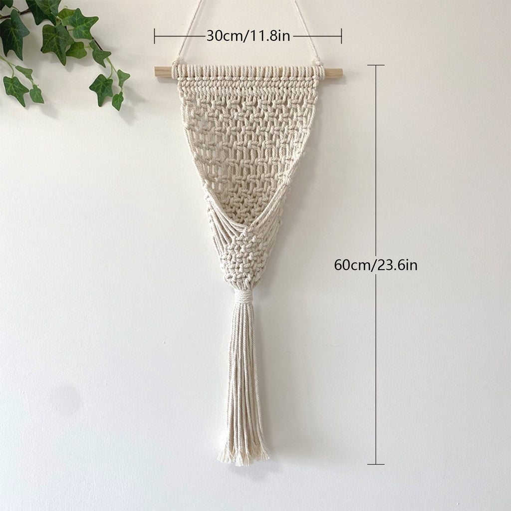 Decorative Macrame Wall Hanging with Elegant Fringed Tassels | Kelmera