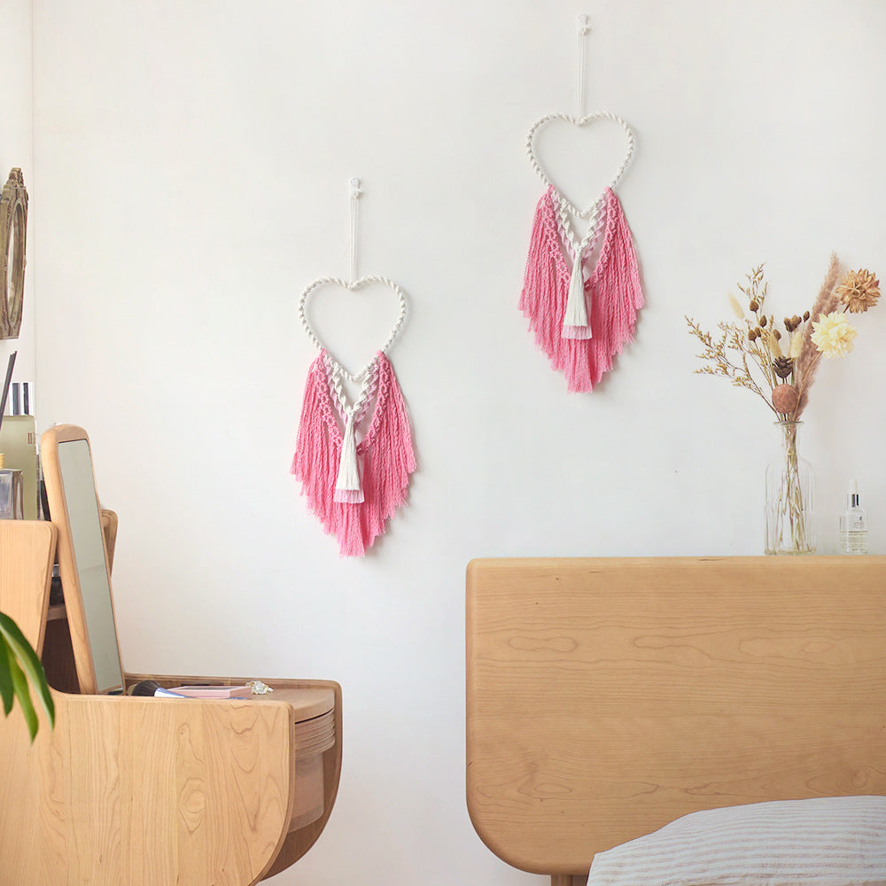 Decorative Macrame Wall Hanging with Heart Design | Kelmera