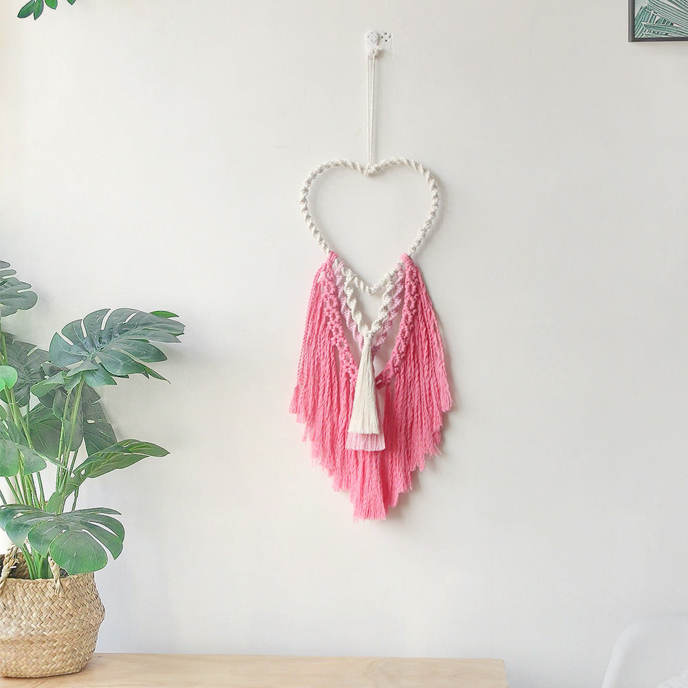 Decorative Macrame Wall Hanging with Heart Design | Kelmera