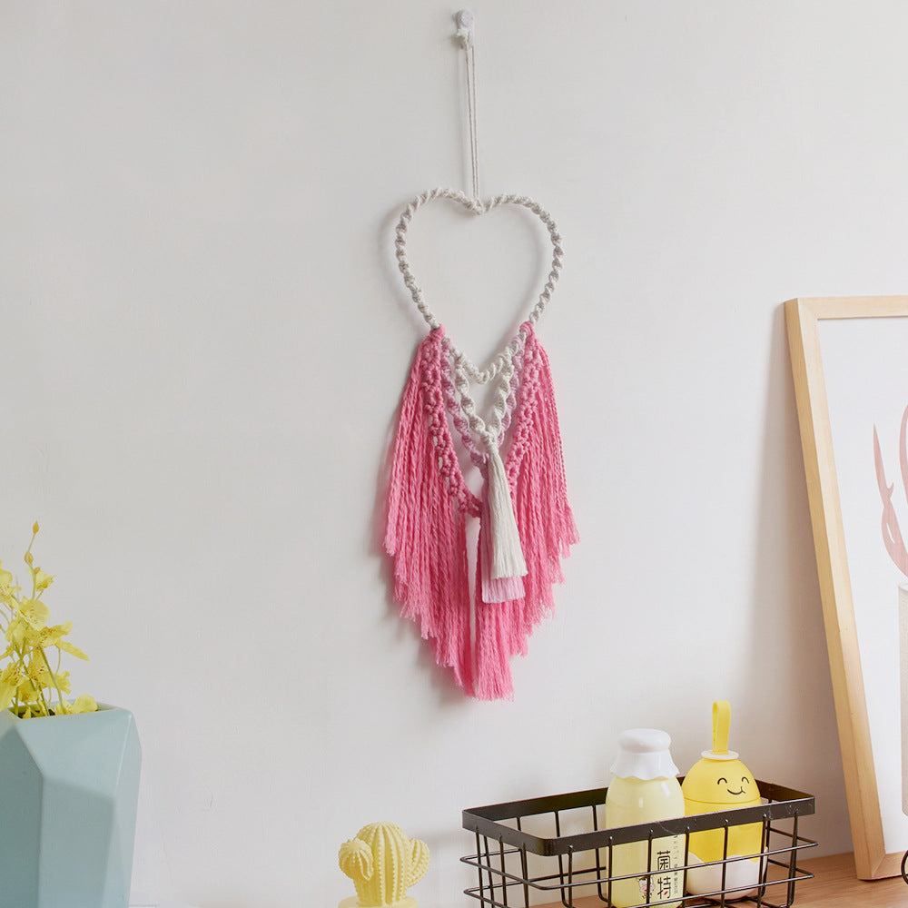 Decorative Macrame Wall Hanging with Heart Design | Kelmera