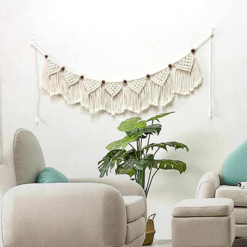 Decorative Macrame Wall Hanging with Ornate Fringes | Kelmera