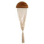 Decorative Macrame Wall Hanging with Wooden Accents | Kelmera