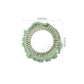 Decorative Macrame Wall Mirror Green | Kelmera