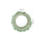 Decorative Macrame Wall Mirror Green | Kelmera