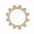 Decorative Macrame Wall Mirror with Floral Design | Kelmera