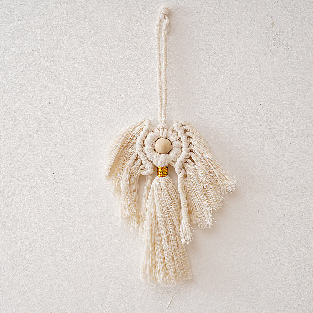 Decorative Macrame Wall Ornament Angel Green | Kelmera