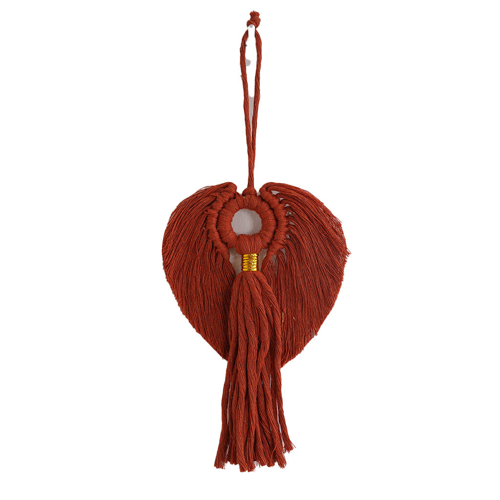 Decorative Macrame Wall Ornament Angel Green | Kelmera
