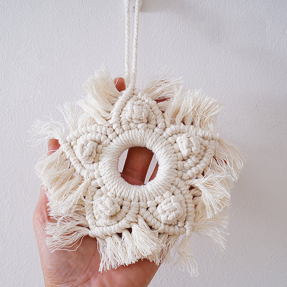 Decorative Macrame Wall Ornament Angel Green | Kelmera