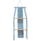Decorative Macrame Wall Shelf Purple Off White | Kelmera