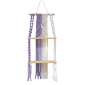 Decorative Macrame Wall Shelf Purple Off White | Kelmera