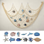Decorative Macrame Wall Tapestry Cream White Sky Blue | Kelmera