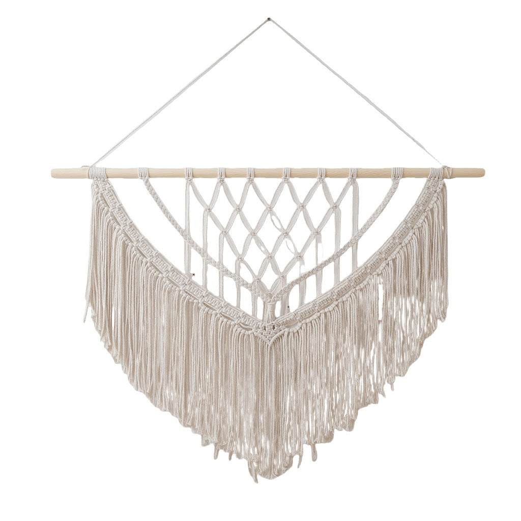 Decorative Macrame Wall Tapestry Off White | Kelmera