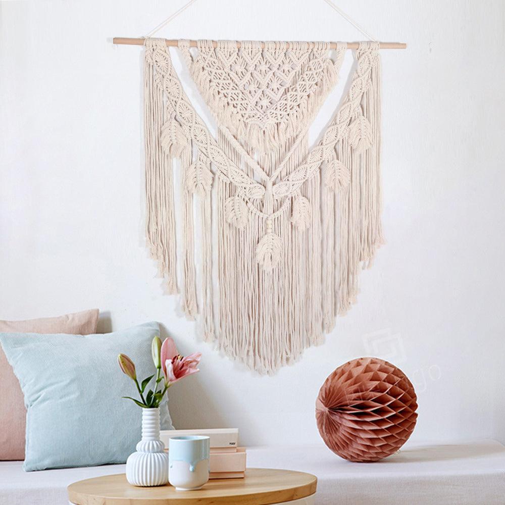 Decorative Macrame Wall Tapestry Red Orange | Kelmera