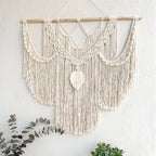 Decorative Macrame Wall Tapestry Red Orange | Kelmera