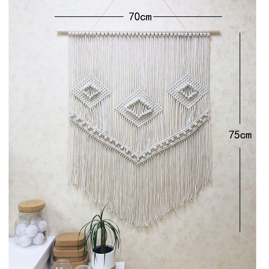 Decorative Macrame Wall Tapestry Red Orange | Kelmera
